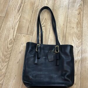 COACH Vintage Legacy Tote Bucket Black Shoulder Bag 9803